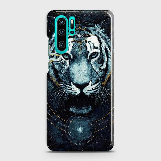 Huawei P30 Pro Cover - Vintage Galaxy Tiger Printed Hard Case with Life Time Colors Guarantee ( Fast Delivery )