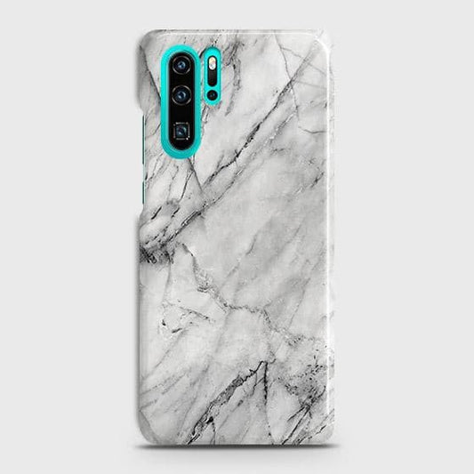 Huawei P30 Pro Cover - Matte Finish - Trendy White Floor Marble Printed Hard Case with Life Time Colors Guarantee - D2 ( Fast Delivery )
