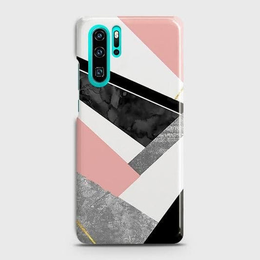 Huawei P30 Pro Cover - Matte Finish - Geometric Luxe Marble Trendy Printed Hard Case with Life Time Colors Guarantee ( Fast Delivery )
