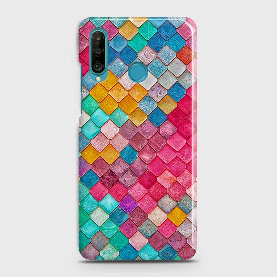 Huawei P30 lite Cover - Chic Colorful Mermaid Printed Hard Case with Life Time Colors Guarantee ( Fast Delivery )
