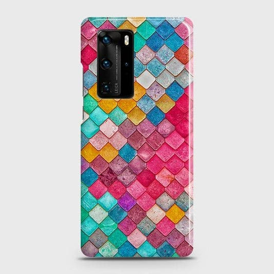 Huawei P40 Pro Plus Cover - Chic Colorful Mermaid Printed Hard Case with Life Time Colors Guarantee B (38) 1 ( Fast Delivery )