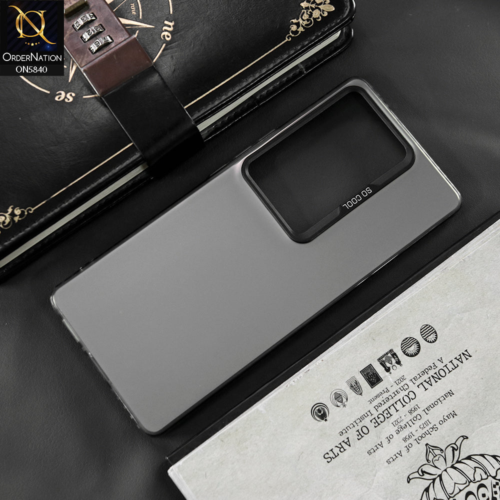 Realme C75x Cover - Matte Gray - New Exclusive Highend Matte Color Gradient Shiny Case With Soft Borderes Protection