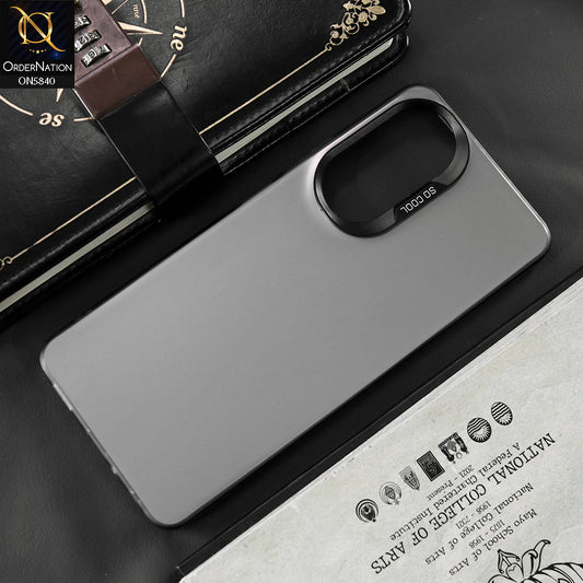 Oppo A58 4G Cover - Matte Gray - New Exclusive Highend Matte Color Gradient Shiny Case With Soft Borderes Protection