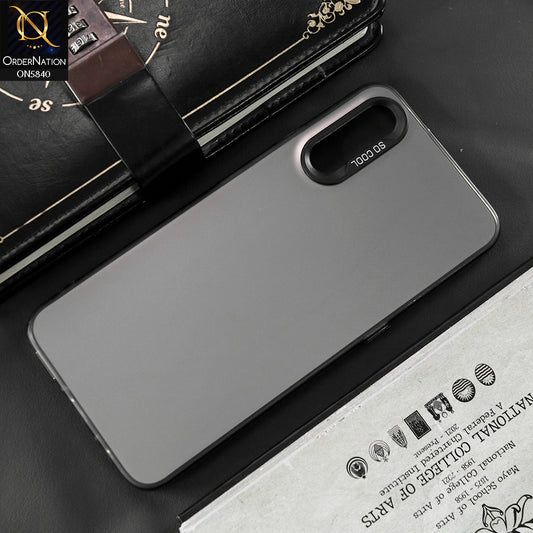Samsung Galaxy A03 Core Cover - Matte Gray - New Exclusive Highend Matte Color Gradient Shiny Case With Soft Borderes Protection