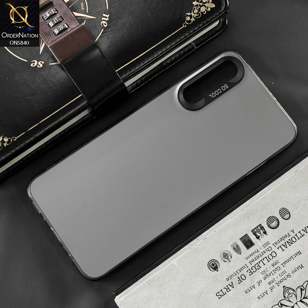 Samsung Galaxy A70s Cover - Matte Gray - New Exclusive Highend Matte Color Gradient Shiny Case With Soft Borderes Protection