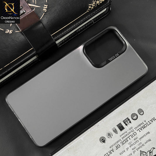 Oppo A96 4G Cover - Matte Gray - New Exclusive Highend Matte Color Gradient Shiny Case With Soft Borderes Protection