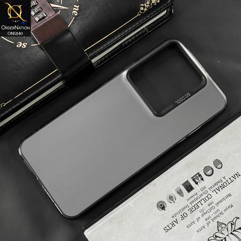 Vivo V25e Cover - Matte Gray - New Exclusive Highend Matte Color Gradient Shiny Case With Soft Borderes Protection