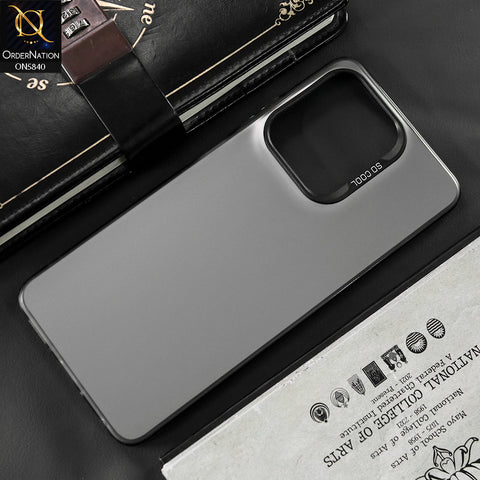 Realme C63 Cover - Matte Gray - New Exclusive Highend Matte Color Gradient Shiny Case With Soft Borderes Protection