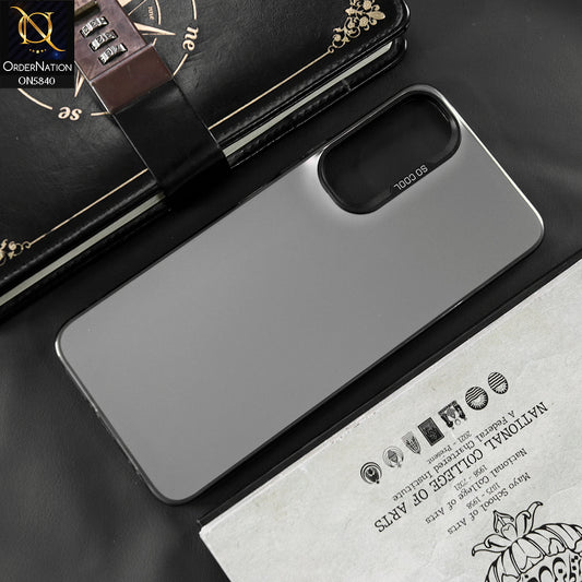Infinix Hot 20 Cover - Matte Gray - New Exclusive Highend Matte Color Gradient Shiny Case With Soft Borderes Protection