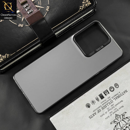 Infinix Hot 30 Cover - Matte Gray - New Exclusive Highend Matte Color Gradient Shiny Case With Soft Borderes Protection