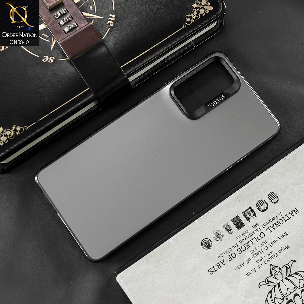 Oppo A77 5G Cover - Matte Gray - New Exclusive Highend Matte Color Gradient Shiny Case With Soft Borderes Protection