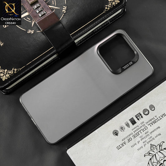 Xiaomi Poco F6 Pro Cover - Matte Gray - New Exclusive Highend Matte Color Gradient Shiny Case With Soft Borderes Protection