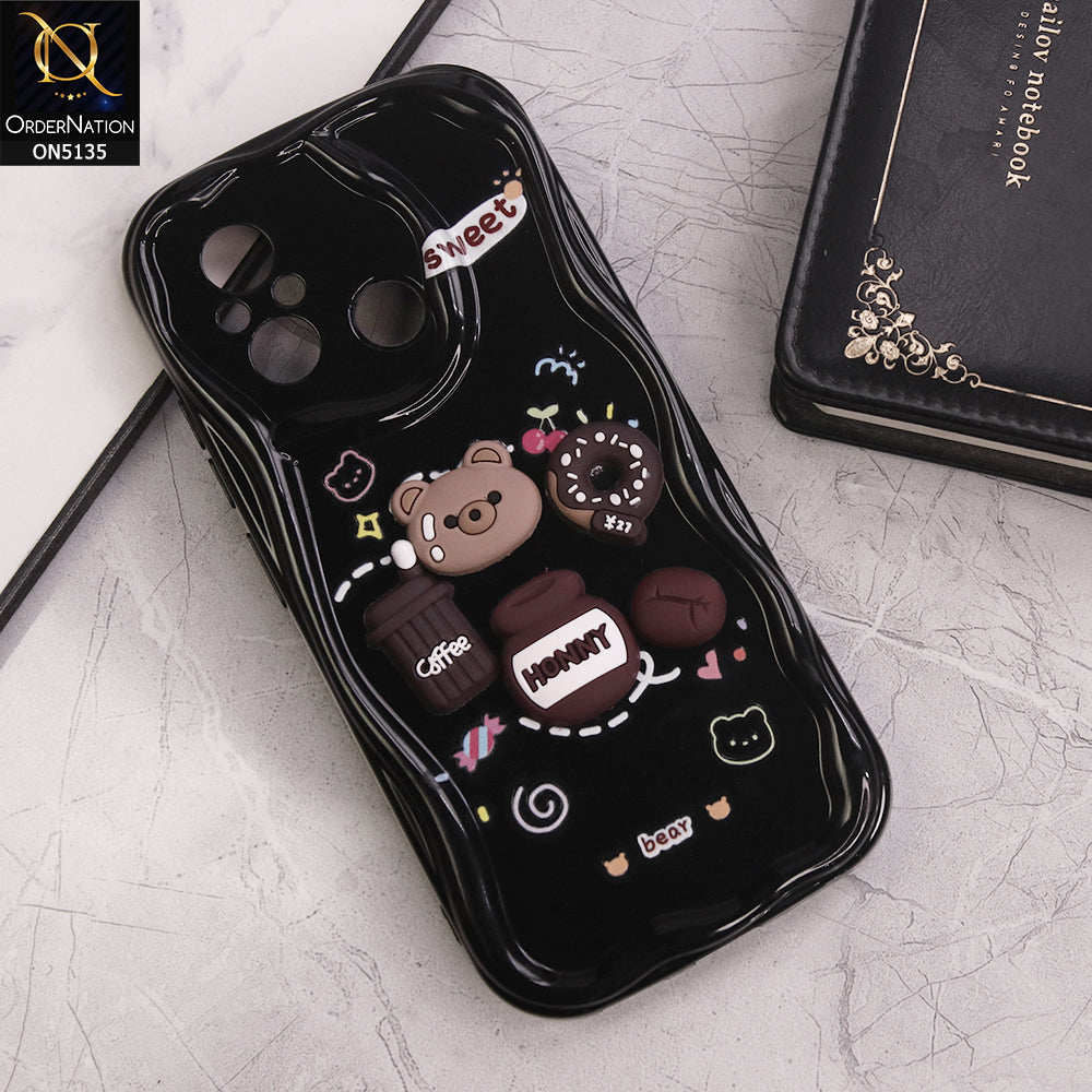 Xiaomi Redmi 12C Cover - Design 3 - Cute 3D Cartoon Soft Silicon Helix Soft Borders Camera Protection Case