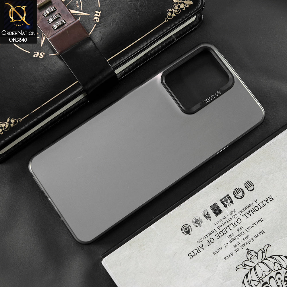 Vivo Y35 5G Cover - Matte Gray - New Exclusive Highend Matte Color Gradient Shiny Case With Soft Borderes Protection