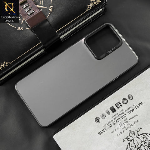 Vivo Y35 5G Cover - Matte Gray - New Exclusive Highend Matte Color Gradient Shiny Case With Soft Borderes Protection