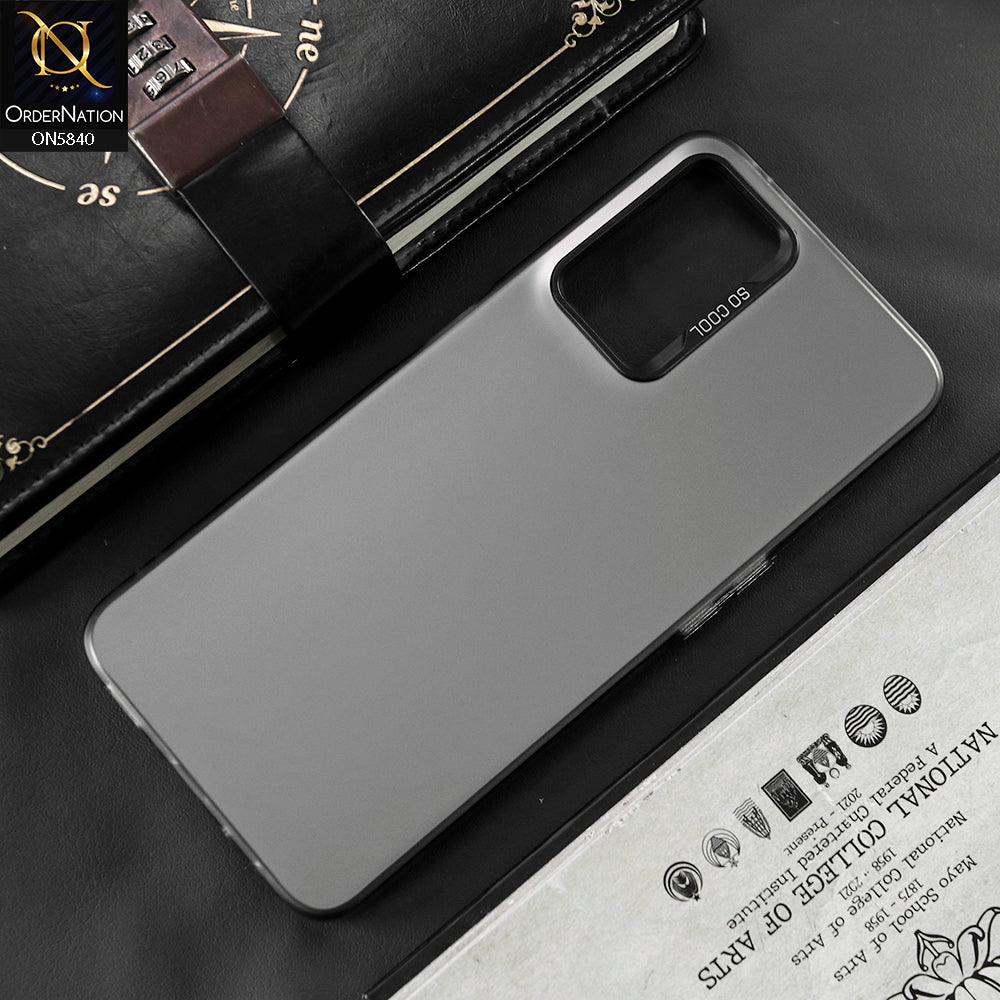 Realme Narzo 30 5G Cover - Matte Gray - New Exclusive Highend Matte Color Gradient Shiny Case With Soft Borderes Protection