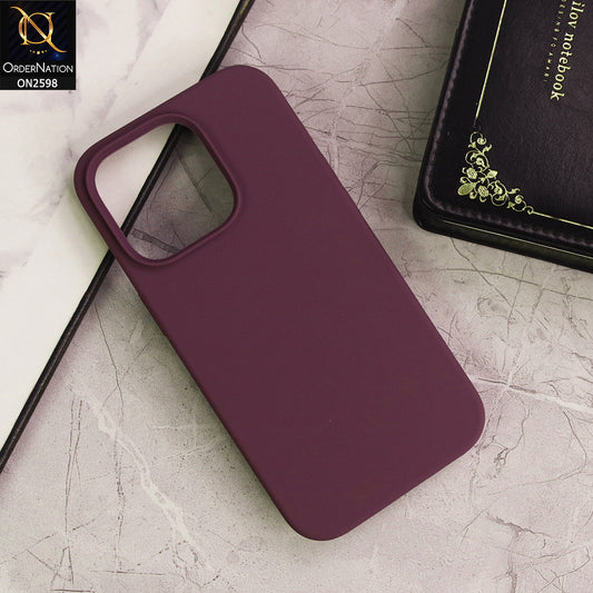iPhone 14 Pro Cover - Purple - HQ Silica Gel Silicon Shockproof Matte Soft Case