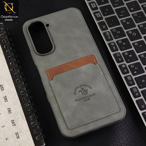 Samsung Galaxy A57 Cover - Gray - Premium Leather Card Pocket Protective Case