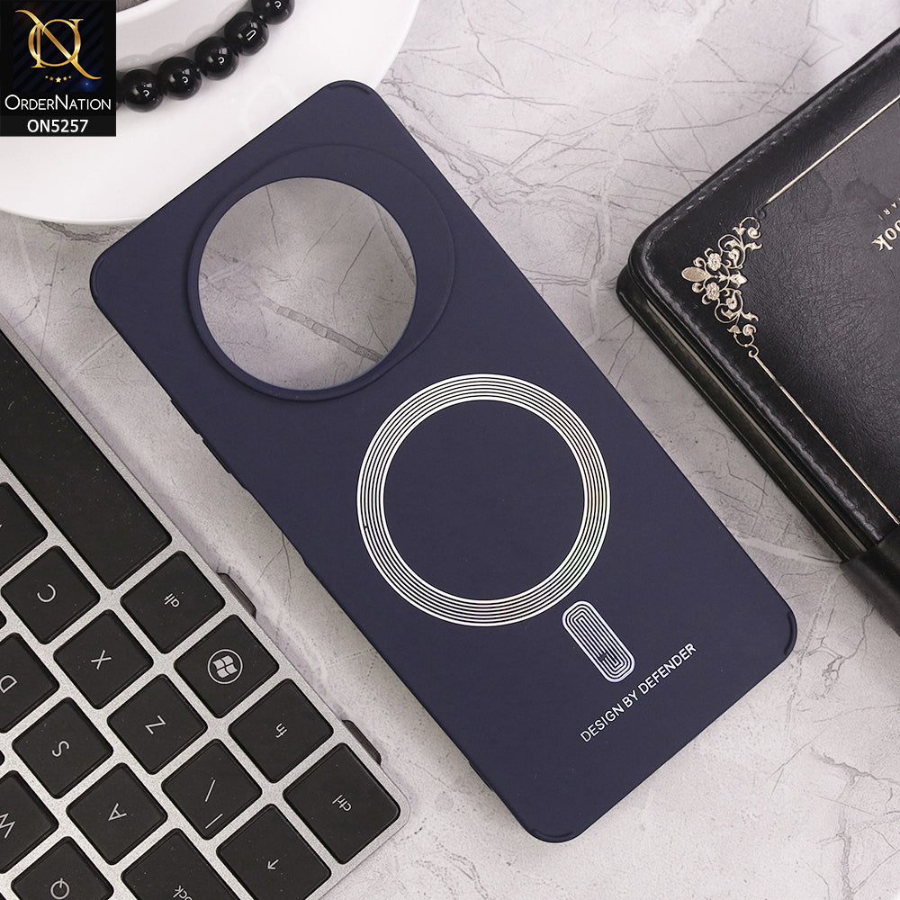 Realme 12 Cover - Blue - Defender Series Soft Silicon Case with MagSafe Style