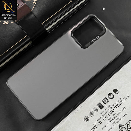 Vivo Y21a Cover - Matte Gray - New Exclusive Highend Matte Color Gradient Shiny Case With Soft Borderes Protection
