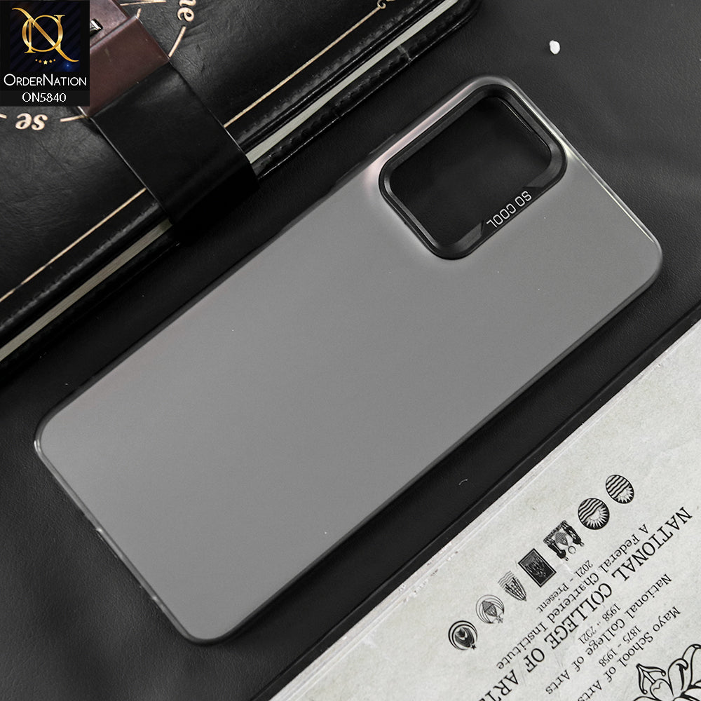 Vivo Y21G Cover - Matte Gray - New Exclusive Highend Matte Color Gradient Shiny Case With Soft Borderes Protection