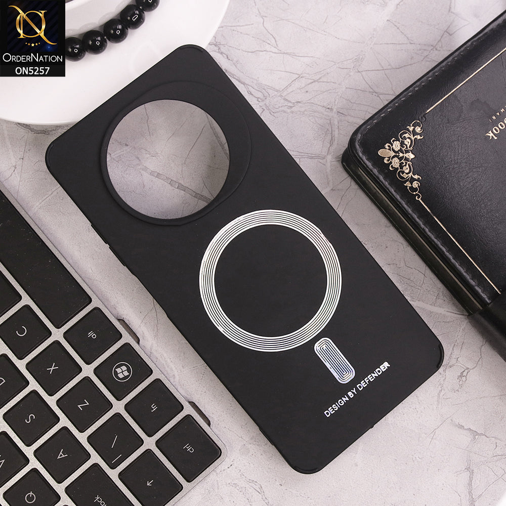 Realme 12 Cover - Black - Defender Series Soft Silicon Case with MagSafe Style