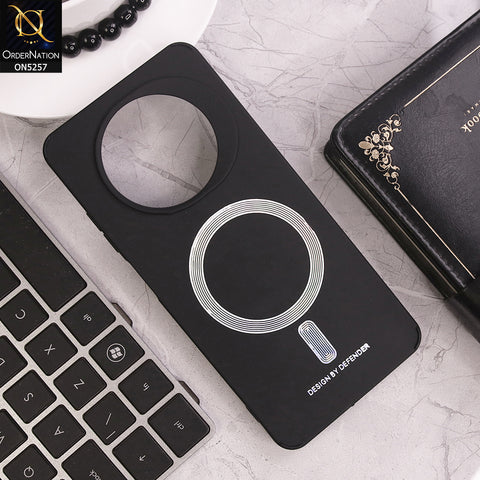Realme 12 Cover - Black - Defender Series Soft Silicon Case with MagSafe Style