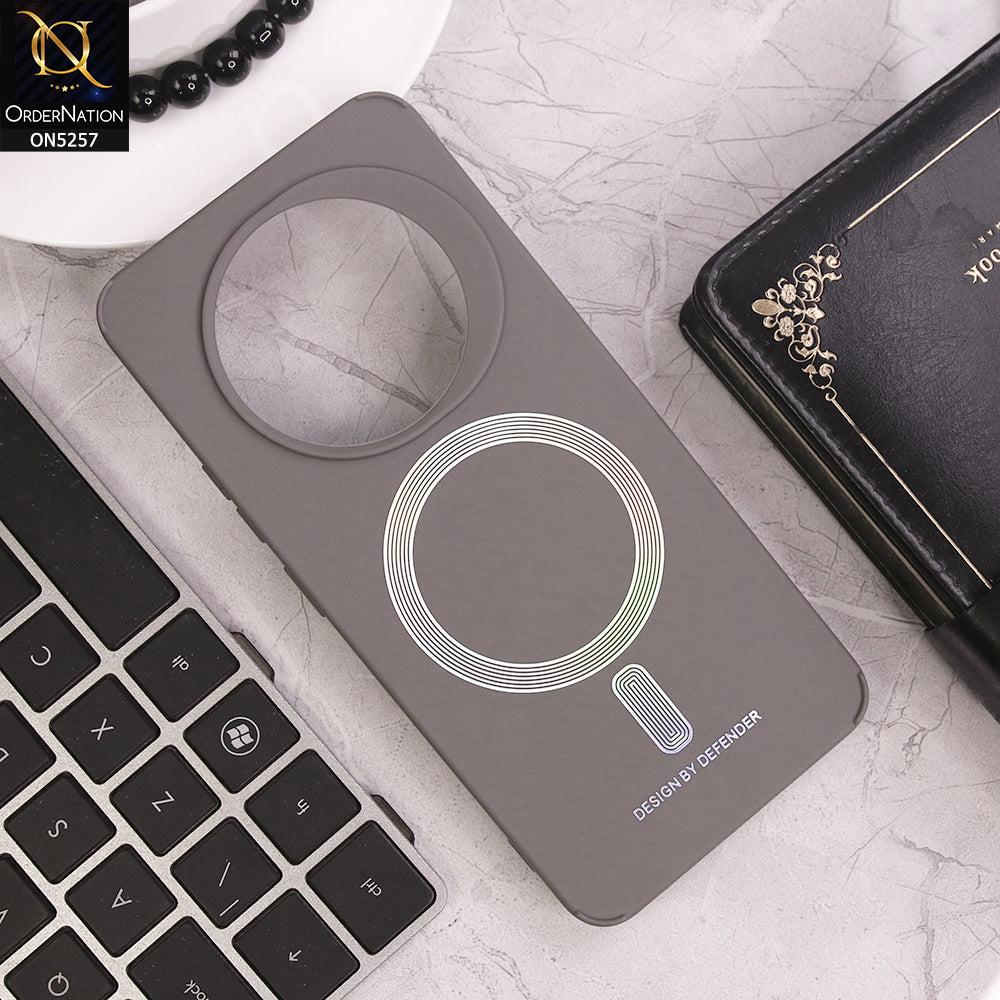 Realme 12 Cover - Gray - Defender Series Soft Silicon Case with MagSafe Style