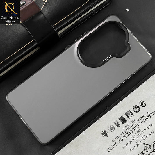 Oppo Reno11 Pro Cover - Matte Gray - New Exclusive Highend Matte Color Gradient Shiny Case With Soft Borderes Protection