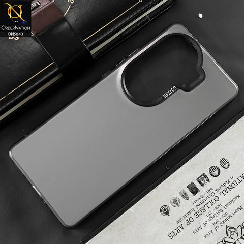 Oppo Reno 11 5G Cover - Matte Gray - New Exclusive Highend Matte Color Gradient Shiny Case With Soft Borderes Protection