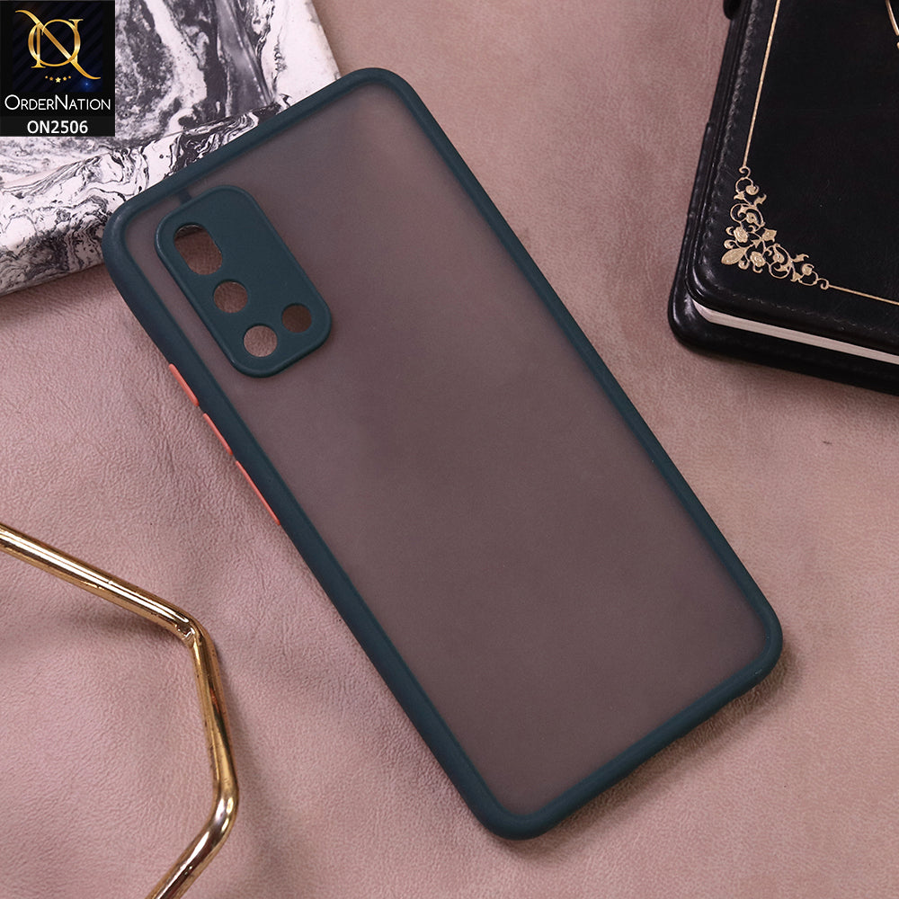 Vivo V19 Cover - Dark Green - New Semi Tranparent Color Borders Matte Hard PC Protective Case