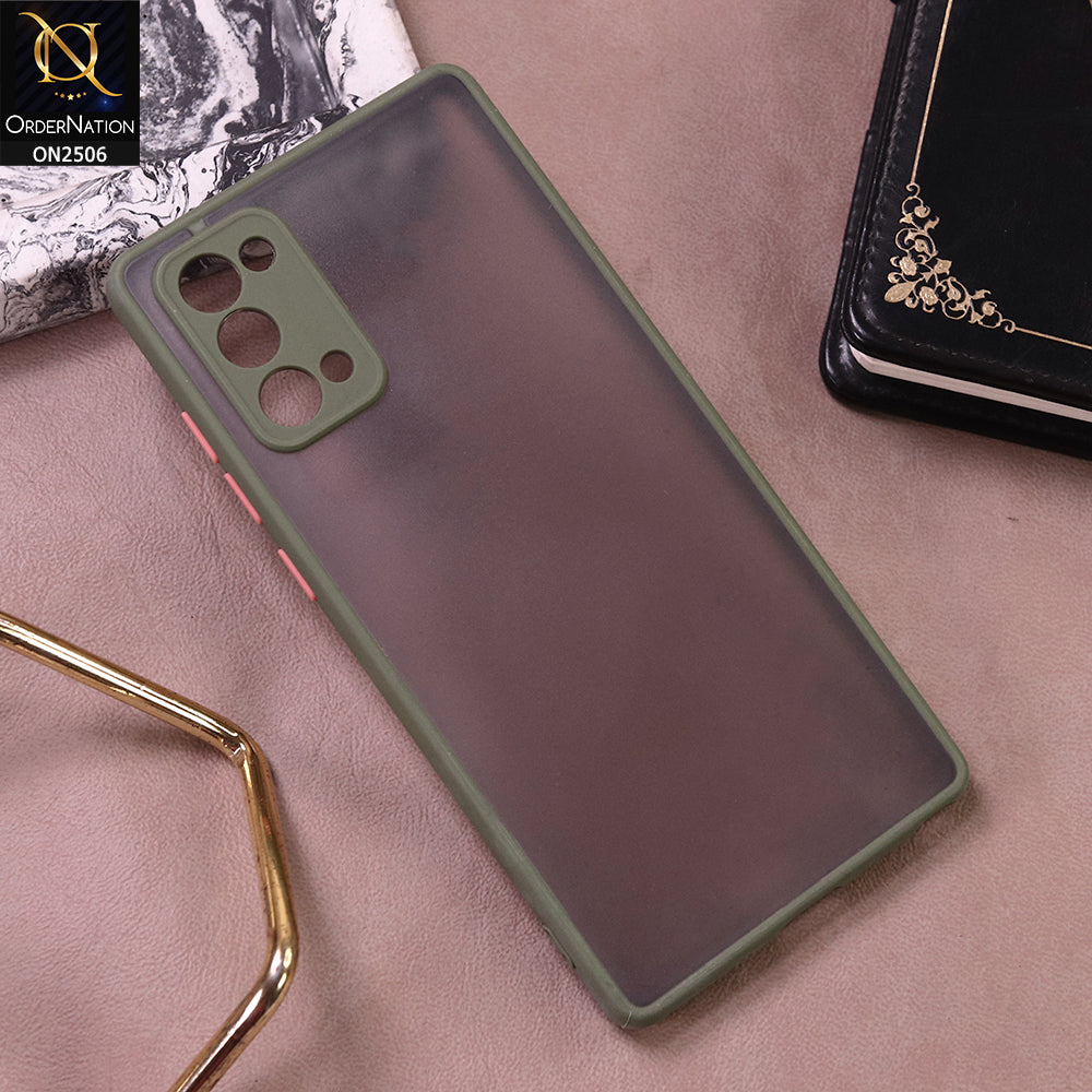 Samsung Galaxy Note 20 Cover - Light Green - New Semi Tranparent Color Borders Matte Hard PC Protective Case