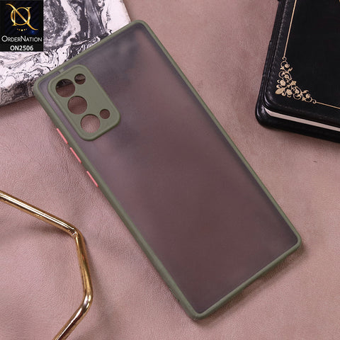 Samsung Galaxy Note 20 Cover - Light Green - New Semi Tranparent Color Borders Matte Hard PC Protective Case