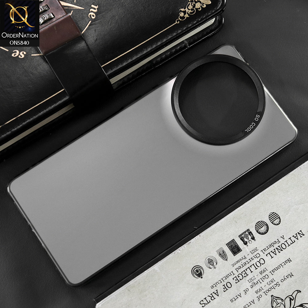 Vivo V30e Cover - Matte Gray - New Exclusive Highend Matte Color Gradient Shiny Case With Soft Borderes Protection