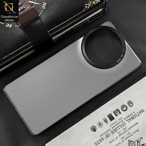 Vivo V30e Cover - Matte Gray - New Exclusive Highend Matte Color Gradient Shiny Case With Soft Borderes Protection