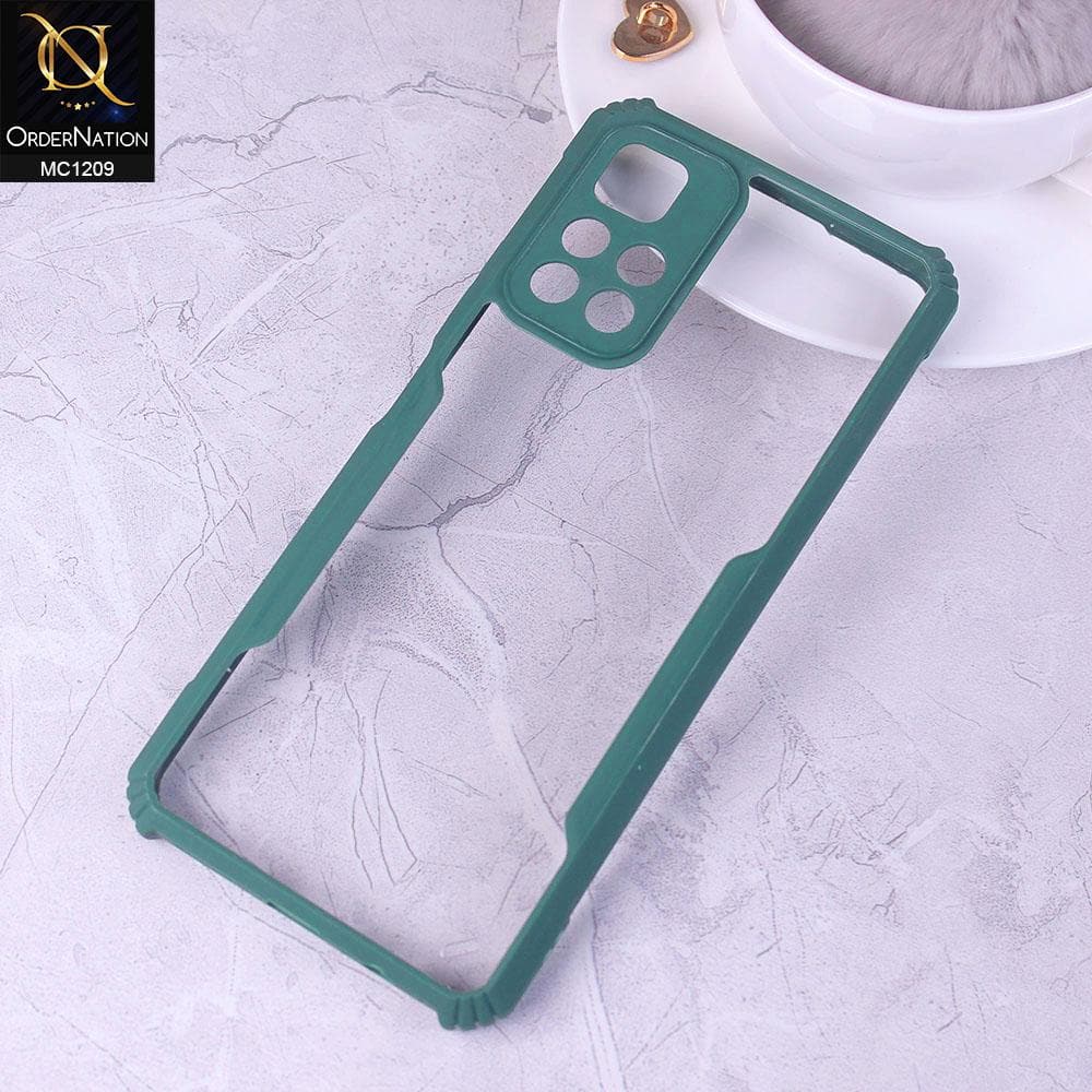 Xiaomi Redmi Note 11E Pro Cover - Green - Hybrid Tpu Pc Case