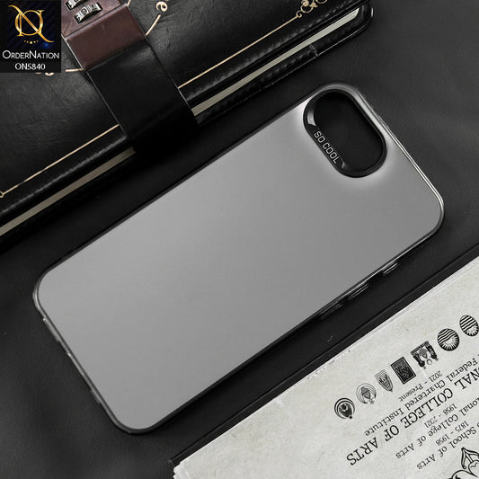 iPhone 16e Cover - Matte Gray - New Exclusive Highend Matte Color Gradient Shiny Case With Soft Borderes Protection