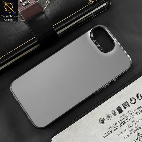 iPhone 16e Cover - Matte Gray - New Exclusive Highend Matte Color Gradient Shiny Case With Soft Borderes Protection