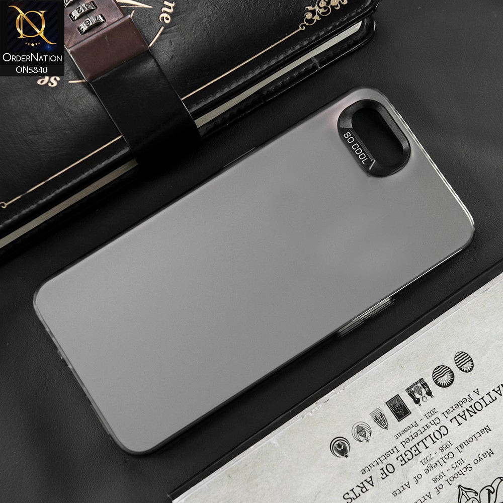 Oppo A5 Cover - Matte Gray - New Exclusive Highend Matte Color Gradient Shiny Case With Soft Borderes Protection