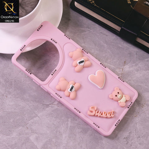 Tecno Camon 30 Cover - Pink - Sweet Rich 3D Cartoon Silicone Case SuccessCover - Red - Sweet Rich 3D Cartoon Silicone Case Success