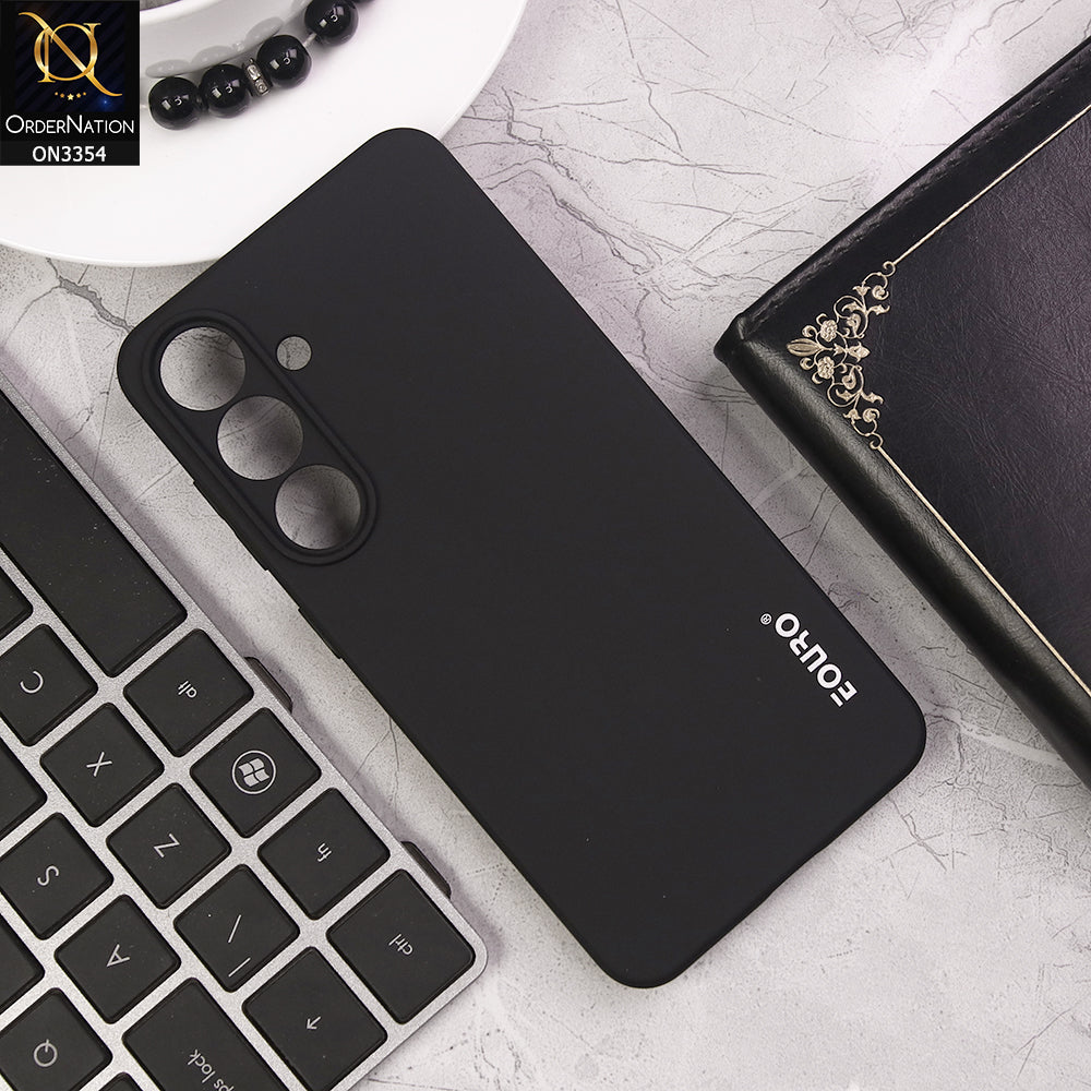 Samsung Galaxy S25 Cover - Black - EOURO Shock Resistant Soft Silicone Camera Protection Case