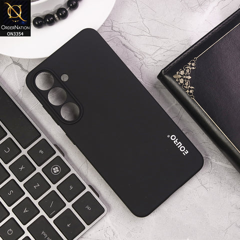 Samsung Galaxy S25 Cover - Black - EOURO Shock Resistant Soft Silicone Camera Protection Case