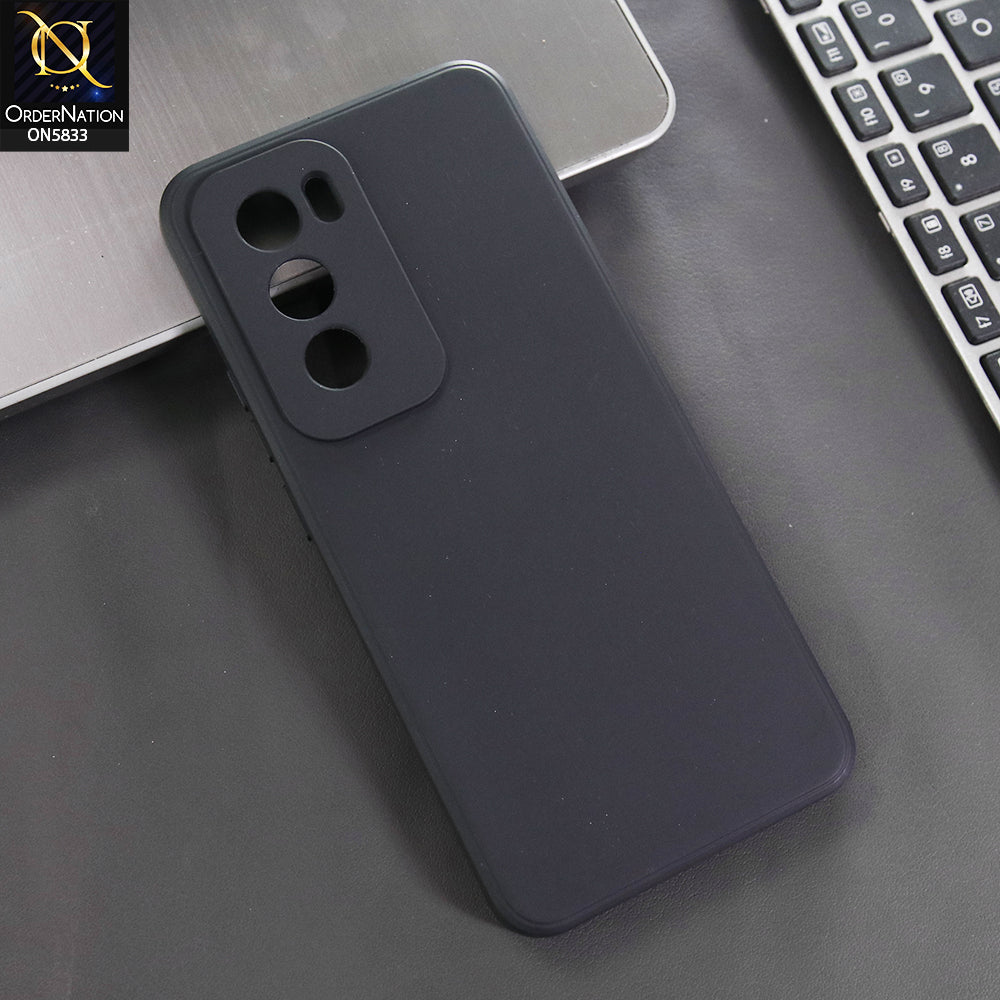 Oppo Reno 12 Cover - Black -  New Premium Quality Silicone Case Slim Protective Back Cover