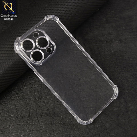 iPhone 16 Pro Max Cover - Soft 4D Design Shockproof Silicone Transparent Clear Camera Protection Case