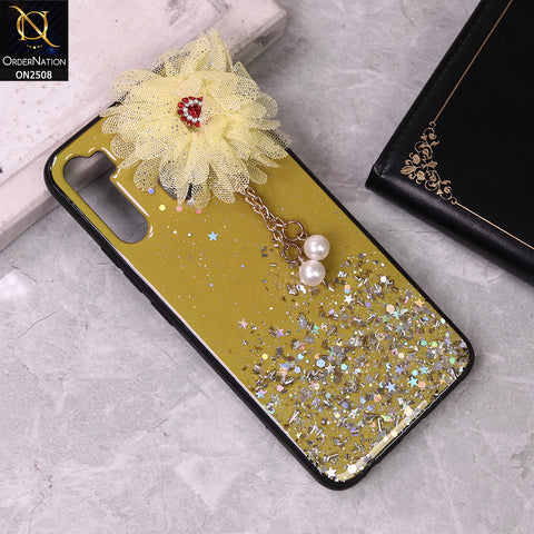 Infinix S5 Lite Cover - Design 4 - Fancy Flower Bling Glitter Rinestone Soft Case