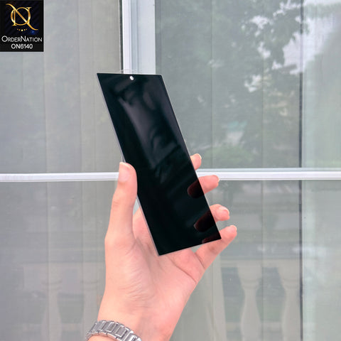 Samsung Galaxy S24 Ultra Protector - Black - Xmart Privacy 8K Tempered Glass Anti Static Screen Protector With Curved Privacy Screen Film