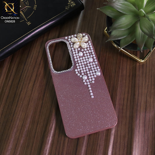 Vivo Y400 Cover - Purple -  Adorable Pretty RhineStones And Pearls Zone Feminine Case