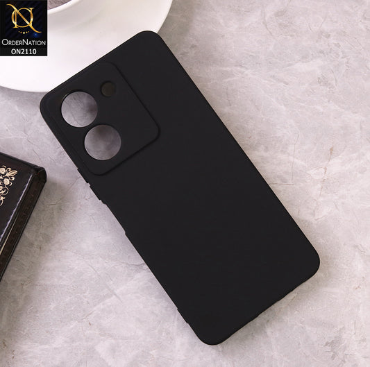 Vivo Y36 5G Cover - Black - Matte Shockproof Sillica Gel Soft Case