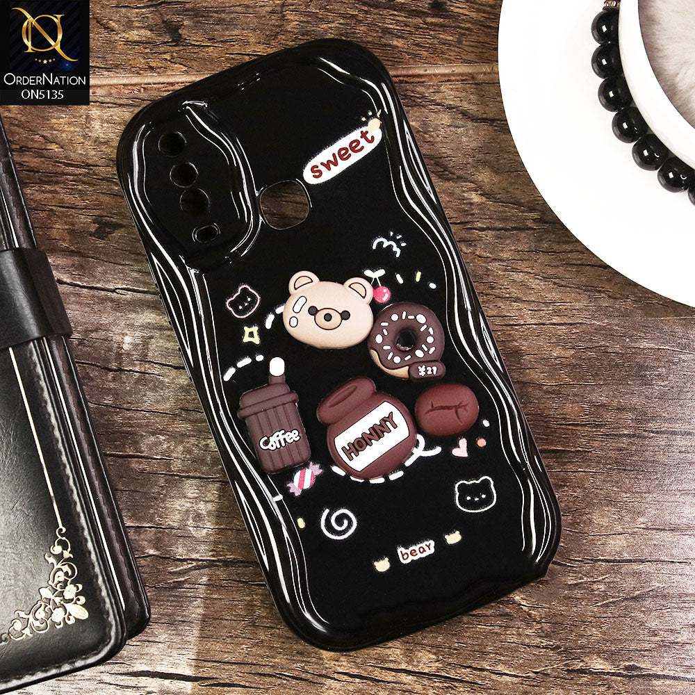 Vivo Y17 Cover - Design3 - Cute 3D Cartoon Soft Silicon Helix Soft Borders Camera Protection Case