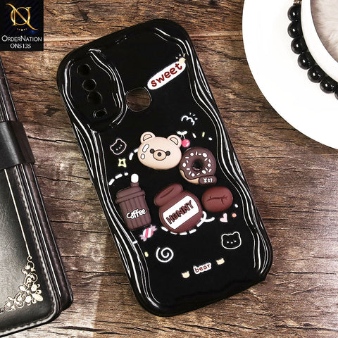 Vivo Y17 Cover - Design3 - Cute 3D Cartoon Soft Silicon Helix Soft Borders Camera Protection Case